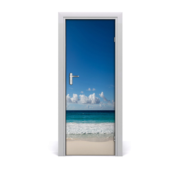 Autocollant De Porte Plage Tropicale Tulup Fr