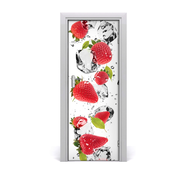 Autocollant De Porte Des Fraises Tulup Fr