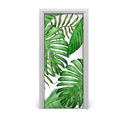 Autocollant De Porte Feuilles Tropicales Tulup Fr