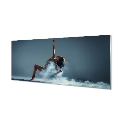 Tableaux sur verre acrylique Femme danse fumée
