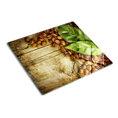 Planche à découper en verre Café et feuilles