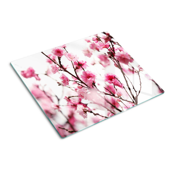 Planche à découper verre Fleurs de cerisier en fleurs