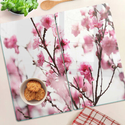 Planche à découper verre Fleurs de cerisier en fleurs