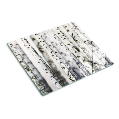Planche à découper en verre Bouleaux blancs dans la forêt