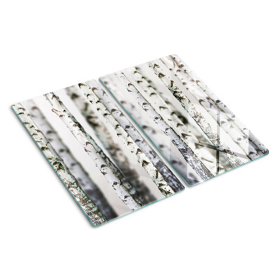 Planche à découper en verre Bouleaux blancs dans la forêt