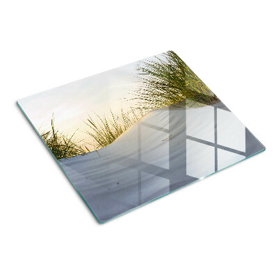Planche à découper verre L'herbe verte contre le ciel