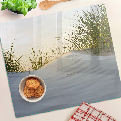 Planche à découper verre L'herbe verte contre le ciel