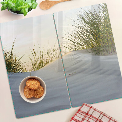 Planche à découper verre L'herbe verte contre le ciel