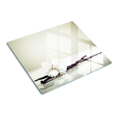 Planche à découper en verre Une fleur sur une branche