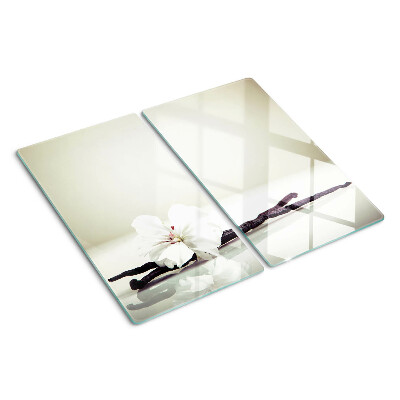 Planche à découper en verre Une fleur sur une branche