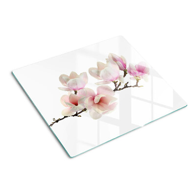 Planche à découper verre Fleurs de magnolia sur une branche