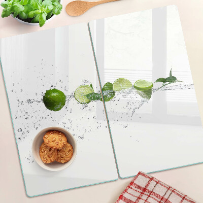 Planche à découper verre Citrons dans l'eau