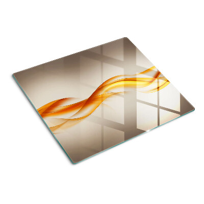 Planche à découper verre Des vagues aux nuances d'or