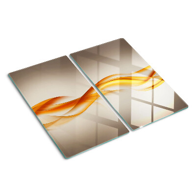 Planche à découper verre Des vagues aux nuances d'or