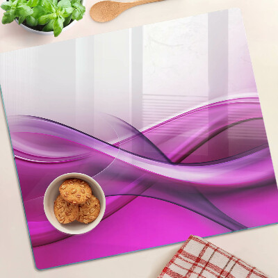 Planche à découper verre Des vagues dans des tons roses