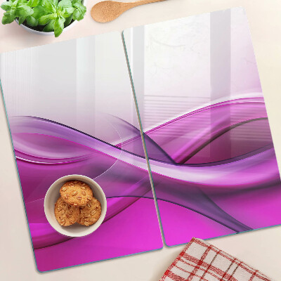 Planche à découper verre Des vagues dans des tons roses