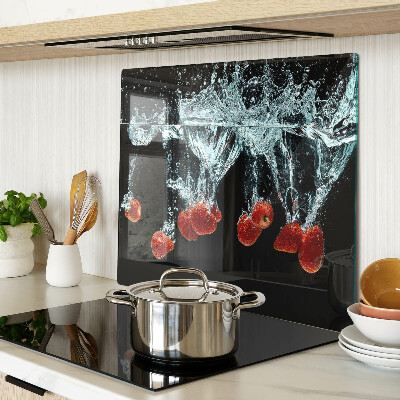 Planche à découper verre Fraises à l'eau