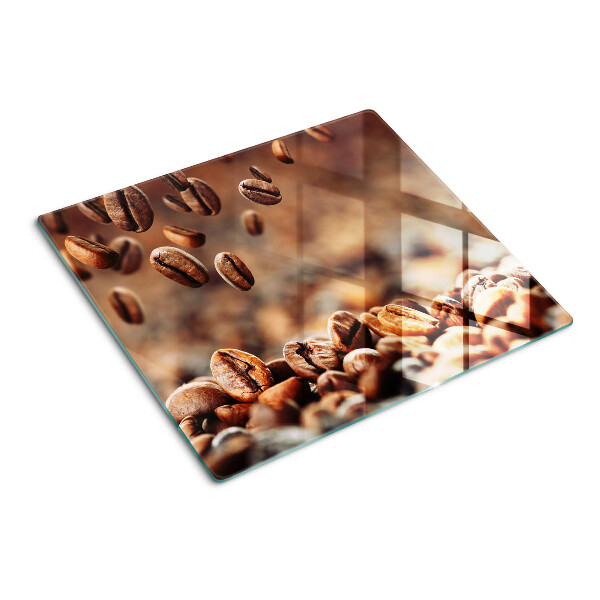 Planche à découper en verre Grains de café en mouvement