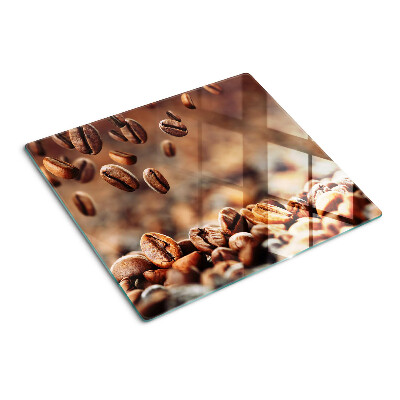 Planche à découper en verre Grains de café en mouvement