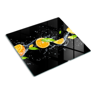 Planche à découper en verre Agrumes dans l'eau
