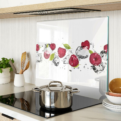 Planche à découper en verre Fraises avec glace