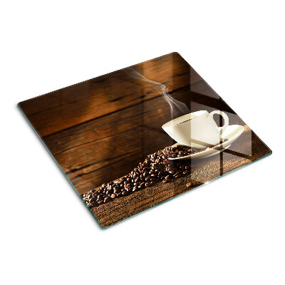 Planche à découper verre Café et une tasse