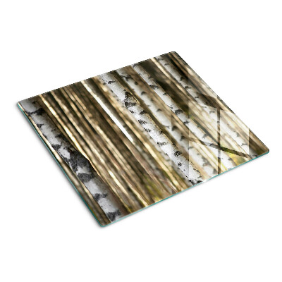 Planche à découper verre Bouleaux blancs dans la forêt