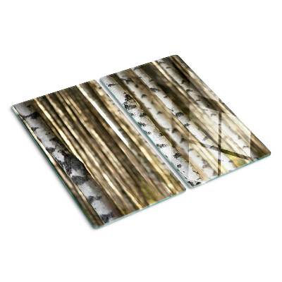 Planche à découper verre Bouleaux blancs dans la forêt