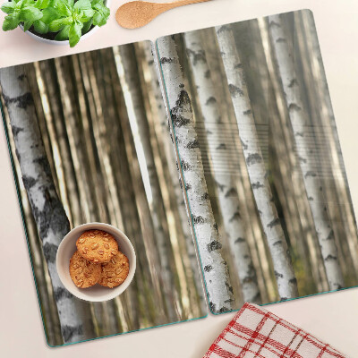 Planche à découper verre Bouleaux blancs dans la forêt