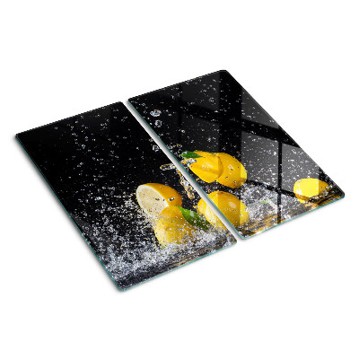 Planche à découper en verre Citrons dans l'eau