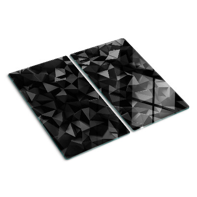 Planche à découper en verre Géométrie polygonale dans les tons de noir