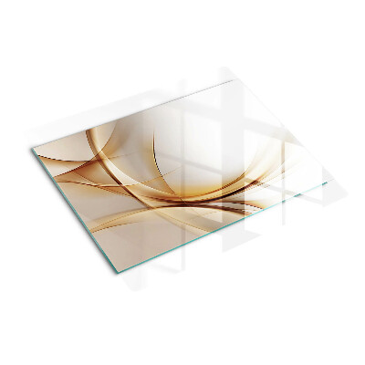 Planche à découper en verre Vagues abstraites dans des tons beiges