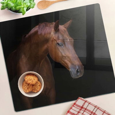 Planche à découper verre Portrait d'un cheval