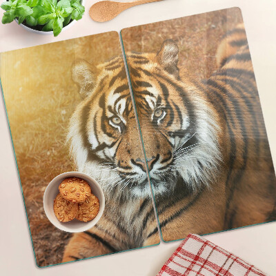 Planche à découper verre Tigre au soleil