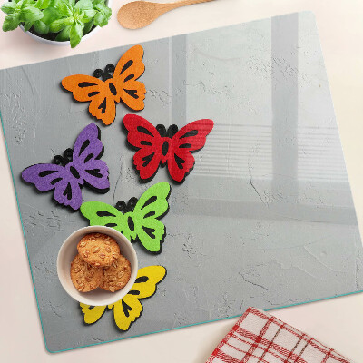 Planche à découper verre Motif de papillons colorés
