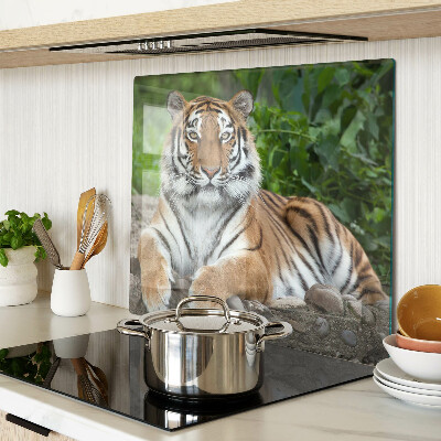 Planche à découper verre Tigre dans son habitat naturel