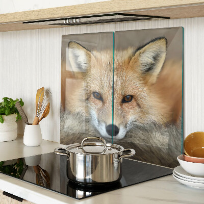Planche à découper verre Jeune renard roux