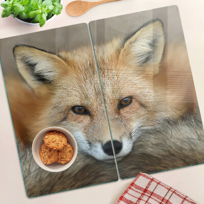 Planche à découper verre Jeune renard roux