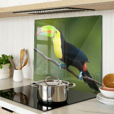 Planche à découper verre Toucan sur une branche