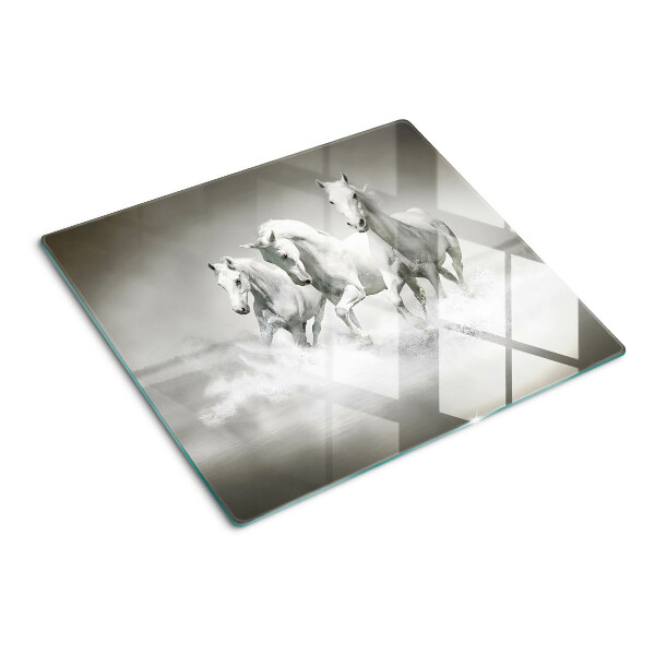 Planche à découper en verre Chevaux dans l'eau