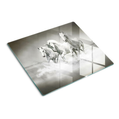 Planche à découper en verre Chevaux dans l'eau