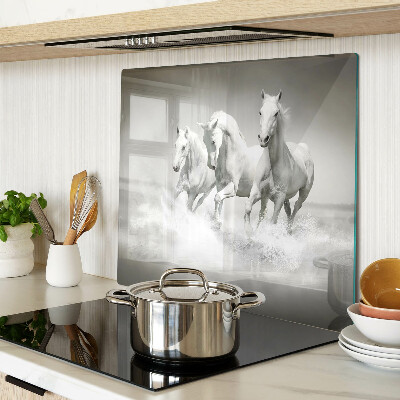 Planche à découper en verre Chevaux dans l'eau