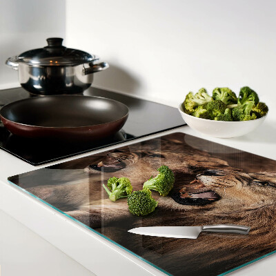 Planche à découper en verre Lions rugissants