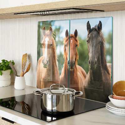 Planche à découper verre Chevaux dans la nature