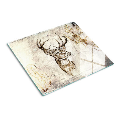 Planche à découper en verre Cerf avec des bois