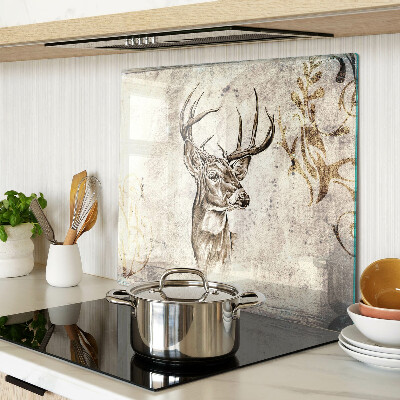 Planche à découper en verre Cerf avec des bois