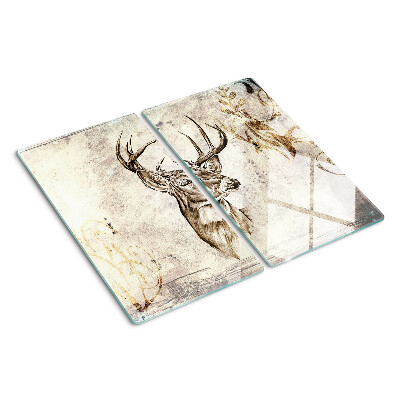 Planche à découper en verre Cerf avec des bois