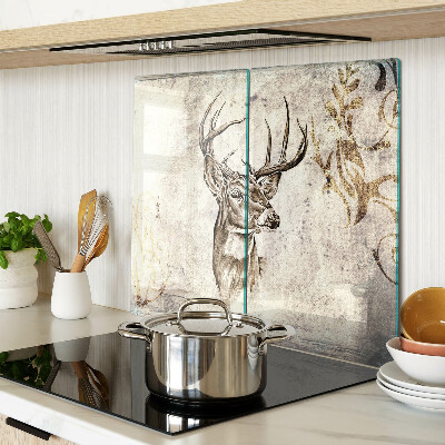 Planche à découper en verre Cerf avec des bois