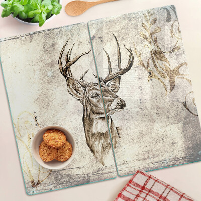 Planche à découper en verre Cerf avec des bois