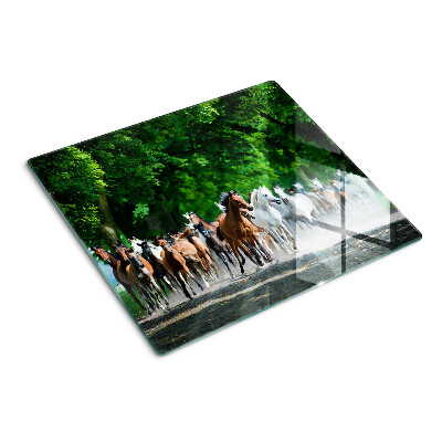 Planche à découper verre Chevaux au galop dans la nature